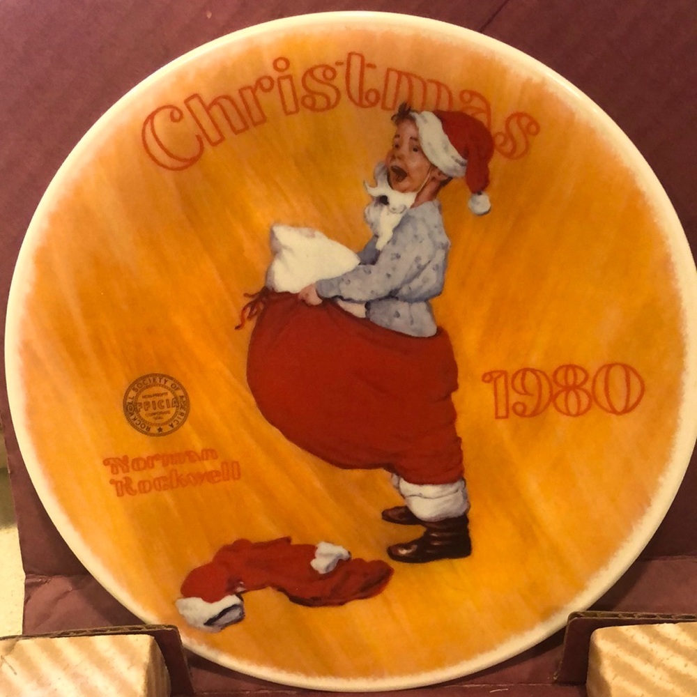 VINTAGE 1980 EDWIN M. KNOWLES SCOTTY PLAYS SANTA 1ST LTD EDITION PLATE